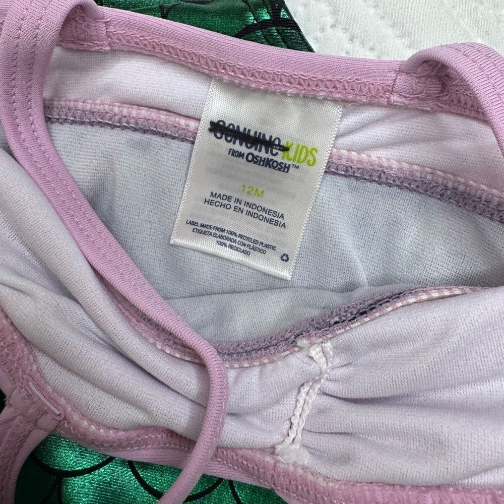 Kids Mermaid Swimsuit in Green and Purple - Picture 5 of 5